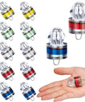 12 Piece LED Underwater Fishing Lights Set Deep Drop Lights Waterproof Diamond Tubular Lures Colorful Attractants in Hand