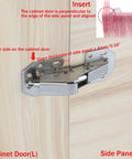 4 Inch Hidden Cabinet Hinges Kit 6 Pack For Frameless Doors 90 Degree Concealed Surface Mount Kitchen Cupboard Hinges With Screws Brushed Stainless Steel Durable Mounting And Easy Install installed on wood cabinet door