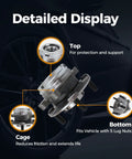 Detailed view of Two Pack Front Wheel Hub Bearing Assembly 513296 with labeled parts for Nissan and Infiniti, 5 lug fitment.