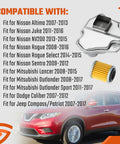 Nissan Transmission Oil Filter Pan Gasket Kit For JF011E RE0F10A Transmissions with compatibility list and filter image