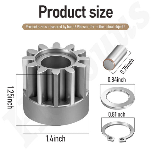 Left And Right Wheel Drive Pinion Kit For 42 Inch Lawn Sweeper Keeps Your Lawn In Action Includes Gear Pinions And Washers Compatible With Lawn Sweepers Fits STS 42 426 420 427