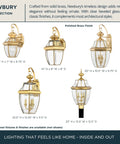 Newbury 20 Inch Outdoor Wall Lantern Two Light Polished Brass With Clear Beveled Glass E12 Base Classic French Country Style