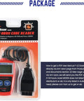 OBD2 Car Scanner With Engine Fault Codes And Emissions Status Check Engine Light Reader CAN Diagnostic Tool For 1996 And Newer OBDII Vehicles Read DTCs Fast Live Data And Vehicle Status Not For FCA Vehicles package