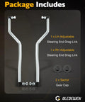 Beefed Up Adjustable Front Drag Link Kit For Riding Lawn Mowers Left Driver And Right Side Tie Rod End Flexible Steering Arm Upgrade For Smooth Toe Adjustment And Extended Tire Life Replaces 532194740 532194741 194740 194741, LH/RH set
