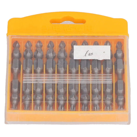 Rock Solid 10 Piece Double End Screwdriver Bit Set Made From High Speed Steel With Hex Shank For Electric Drills And Hammers Plus CNC Machined Hardware Tool Kit For Tough Jobs in orange case