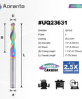 Quarter Inch Ball Nose CNC Router Bit Up Cut With Quarter Inch Shank For Wood Carving Solid Carbide Ultra Long Life End Mill Two Flute One And A Quarter Inch Cutting Length Quarter Inch Cutting Diameter.
