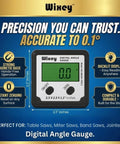 Digital Angle Gauge And Finder For Table Saw And Miter Saw With Magnetic Backlight Ultra Precise 0.1 Degree Resolution