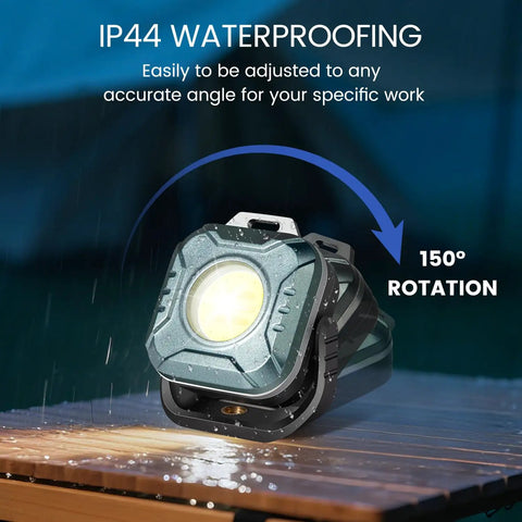 Magnetic Rechargeable Work Light 500 Lumens LED Flood Light Ultra Portable Mini Lamp With 150 Degree Rotating Head 1200 mAh Battery