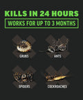 Quick Kill Lawn Insect Killer Granules 10 Lb Black Label For Fleas Ticks And Lawn Pests, targets grubs, ants, spiders, cockroaches