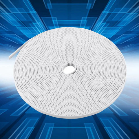 Top Quality 10 Meter White Timing Belt With Steel Core Pu Material Ultra Flexible And Durable Replacement Accessory Perfectly Fits Creality And Anet Series 3D Printers For Smooth Precision Printing Jobs, white 10m roll