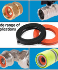 80 Pack Garden Hose Washers Rubber Gaskets for 3/4 Inch Fittings fits all standard outdoor hoses with red, black washers shown