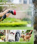 Heavy Duty Metal Hose Nozzle With Thumb Control, 7 Spray Patterns And 3 Adjustable Jet Modes used for various outdoor tasks