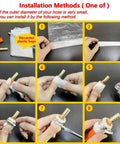 Installation steps for Three Pack 1/2 Inch Brass Hose Barb Splicer Mender Kit With Six Stainless Steel Pipe Clamps DIY setup