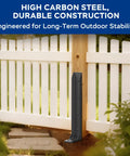 Heavy Duty Fence Post Repair Kit Features Rock Solid 2 Mm Steel Stabilizers To Hold Leaners Tight Fix Weak Wood Fences Fast With This Boss Level 4 Pack Brown Yard Reinforcement Solution For Good Measure - high carbon steel stabilizer by fence post