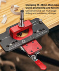 35mm Hinge Jig With Concealed Positioning, Adjustable Pressure Plate And Quick Fix Clips for 15-25mm Panels, with Drill Bit