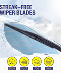 12 Inch Rear Wiper Blades Replacement For Toyota RAV4 Highlander Land Cruiser Yaris Venza Sienna All Weather Performance