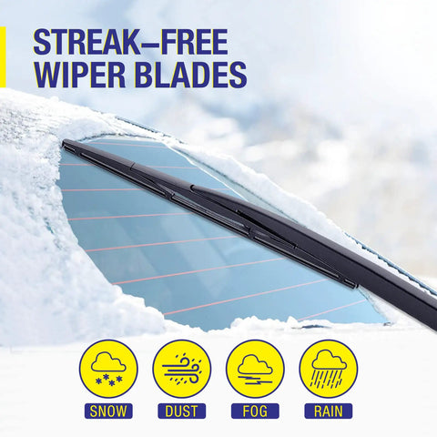 12 Inch Rear Wiper Blades Replacement For Toyota RAV4 Highlander Land Cruiser Yaris Venza Sienna All Weather Performance