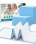 Straight Up Heavy Duty Adult Bed Pads 36 X 72 Inches 20 Count Disposable Incontinence Underpads stacked and unfolded.