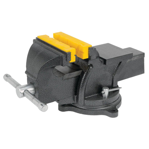 MV1 3-Inch To 6-Inch Polyurethane Soft Grip Vise Non-Marring Clamp for Irregular Shapes, yellow pads, side view