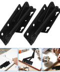 Heavy Duty Spring Loaded Door Hinges For Folding Beds And Sofas, Self Closing Corner Hinge With Locking Spring, Steel Build, Pair
