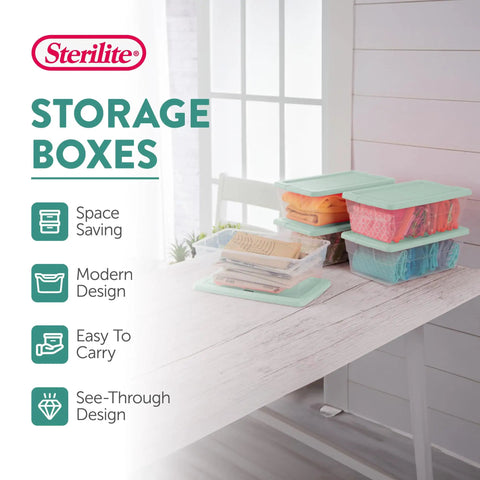 60 Pack Clear Plastic Stackable Storage Bins With Secure Snap Lids, Bulk 6 Quart Nesting Containers To Keep Household Clutter Outta Sight And Your Home Fully Organized