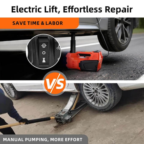 Electric Car Jack 5 Ton Hydraulic Floor Jack With Electric Impact Wrench Tire Inflator And LED Light lifting vehicle