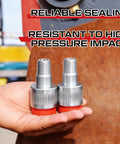 Two Pack Quarter Inch Hydraulic Connectors With Four And Ten Ton Female Side Replacement Fittings for Auto Repair