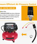Air Compressor Pressure Switch 120 To 150 PSI 120V AC Durable Pressure Controller for cut in and cut out control, visible parts.
