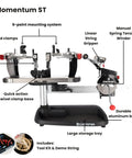 Spring Tension Stringing Machine With 6 Point Mounting System Swivel Base And Spring Tension Winder For Tennis Racquet