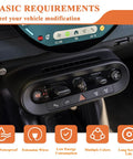 Car dashboard with LED lights, featuring 4 Pack Waterproof LED Indicator Lights 12V 24V with 12mm Mounting Holes, focus on control panel.