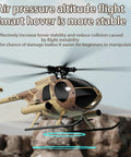 MD500 RC Helicopter Model C189 1/28 Scale 4CH Single Rotor With 6-Axis Gyro And Pro Grade Brushless Motor 2.4GHz Remote Control Aircraft For Adults Camouflage Finish Hovering In Air