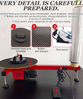 Built Different Heavy Duty Electric Pallet Wrapping Machine Featuring Lightning Smooth Automatic And Manual Modes And A Beastly 30 Rpm Motor For Warehouse Shipping Operations with patented hand-grip turntable and foot switch.