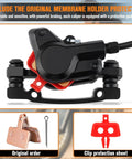 4 Piston Hydraulic Disc Brakes Set for Mountain Bike and E Bike With Front Left Hose 80cm and Rear Right Hose 150cm upgraded pads