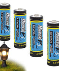 Four Pack LiFePO4 3.2V 14430 Rechargeable Batteries 400mAh 14 By 43mm 4 To 5 AA Size For Solar Panel Lights
