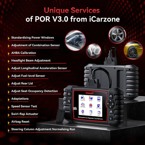 Dope Bidirectional Diagnostic Tool For Porsche Cayenne POR V3 All System OBD2 Scanner with display and connectors