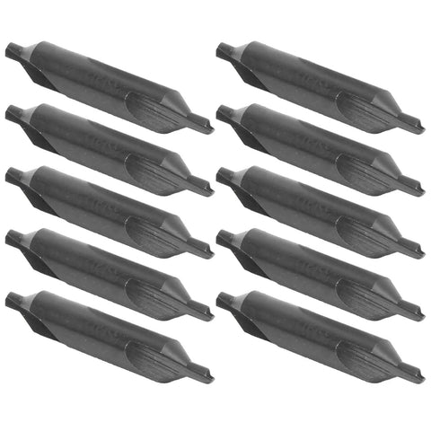 HSS Centering Drill Bit 3mm Set for Bench Milling Machine and Lathe, 10 piece high speed steel drill bit pack.