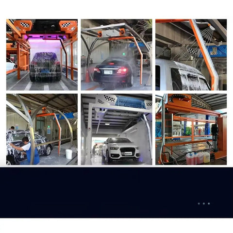 Heavy Duty Full Auto Car Wash Machine Non Contact High Pressure Cleaner With Air Dryer for efficient vehicle cleaning at gas stations.