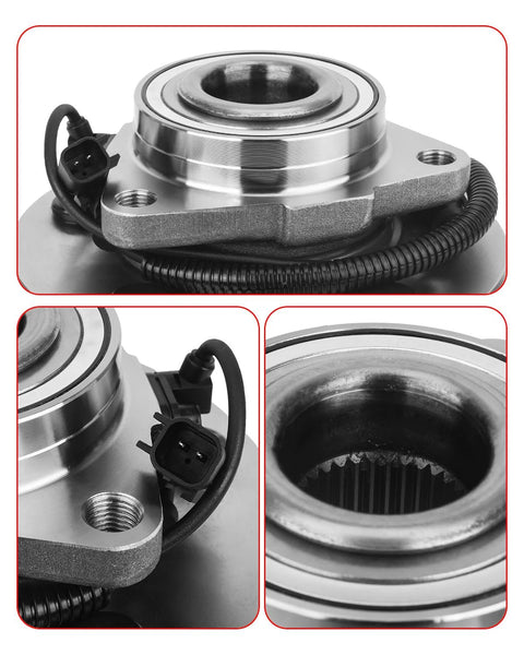 2 Pack Front Wheel Hub Bearing Assembly For Dodge Ram 1500 2012-2018 And Ram 1500 Classic 2019-2022, 5 Lug, With ABS, Forged Steel