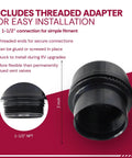 Straight Up Heavy Duty Air Admittance Valve Aav For Plumbing Drainage Systems With Threaded Adapter Durable Abs Construction 2 inch threaded adapter for secure connections.