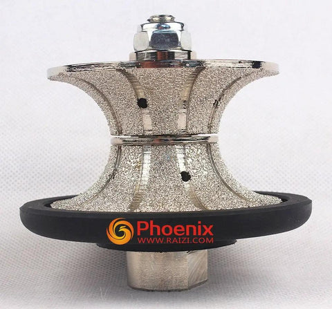 V40 40mm Full Bullnose Diamond Hand Profiler Router Bit With Five Eighths Eleven Thread for granite countertops wet or dry use