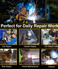 Collage of various repair and metalwork projects featuring the Beast 3 In 1 MIG Welder With Flux Core, Lift TIG And MMA Stick.