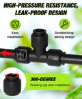 Push To Connect 1/4 Inch Tee Irrigation Fittings, 24 Pack showing high-pressure resistance and leak-proof design with easy installation
