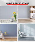 Four rooms with Peel And Stick Vinyl Baseboard Molding Trim For Walls, Self Adhesive Wall Base Cove Trim, showing trim against surfaces.