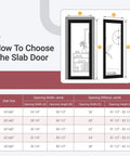 Dimensions guide for choosing Mirror Slab Door 24x80 One Side French Interior Pocket Barn Door Solid Wood Paintable Black Pre Finished Panel.