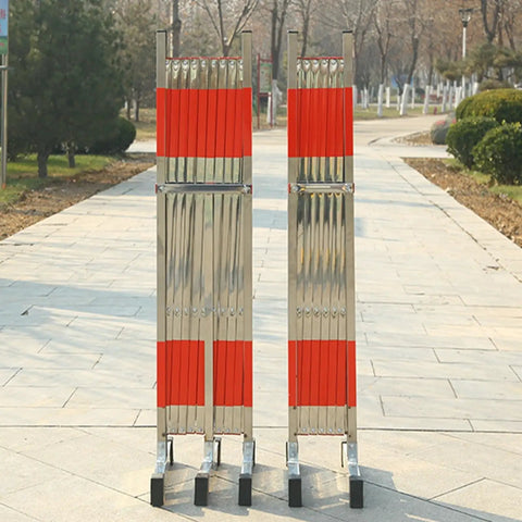 No Fuss Retractable Safety Barricade, Heavy Hitter Folding Guardrail For Driveways And Jobsites, Rock Solid Traffic Fence With Bright Visibility To Lock Down Hazard Areas Swiftly