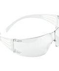Super Slick Safety Glasses Featuring Clear Anti Fog Lenses Plus Self Adjusting Temples That Lock In A Snug Comfortable Fit Without Any Fuss On The Daily Grind, side view.