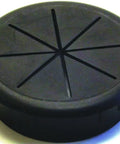 Desk Grommet For Cable Management Black Two And Three Eighths Inch Opening Plastic Pass Through, black plastic grommet top view