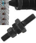 Hella Durable M8 Rivet Nut Head Kit Forged From Premium Alloy Steel With Anti Rust Paint Coating For Smooth Swap Jobs On Trucks Cars And Shop Gear That Just Does Not Quit, showcasing M8 rivet nut head driver and mesh background.