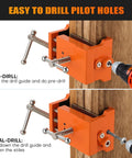 Dead Straight Cabinet Installation Clamps For Zero Sweat Face Frame Alignment adjusting for pre-drilling pilot holes in wood.