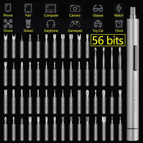 Tiny But Mighty Mini Electric Screwdriver Kit 69 In 1 Cordless Precision Tool with LED Light and bits display